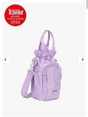 Calpak Lavender Crossbody Drawstring Bag